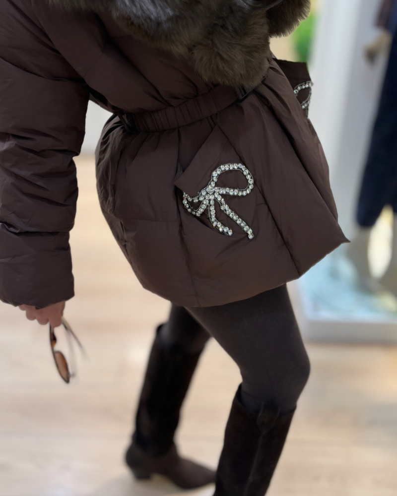 KÜRK DETAYLI İTALYAN PREMIUM MONT KAHVE