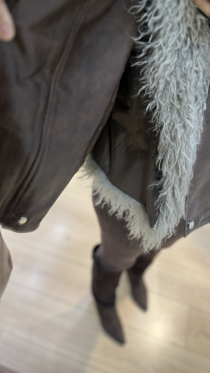 KÜRK YELEKLİ DERİ İTALYAN MONT