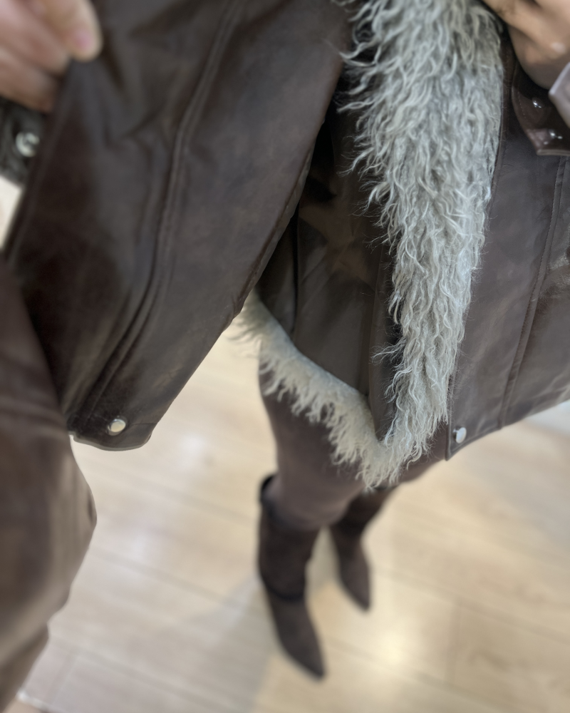 KÜRK YELEKLİ DERİ İTALYAN MONT