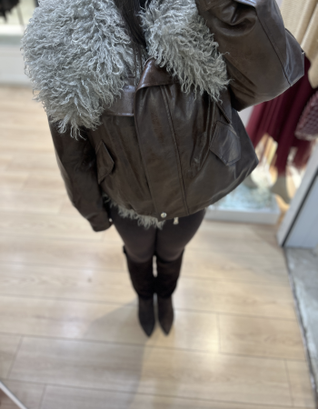 KÜRK YELEKLİ DERİ İTALYAN MONT