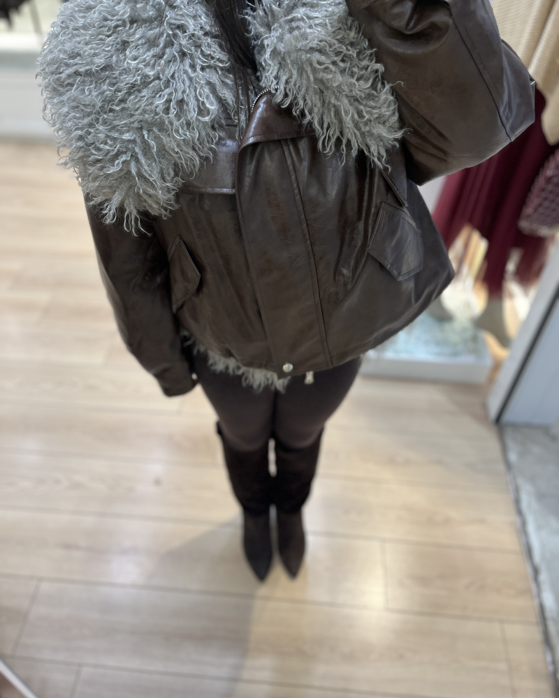 KÜRK YELEKLİ DERİ İTALYAN MONT