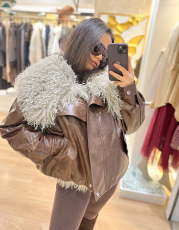 KÜRK YELEKLİ DERİ İTALYAN MONT