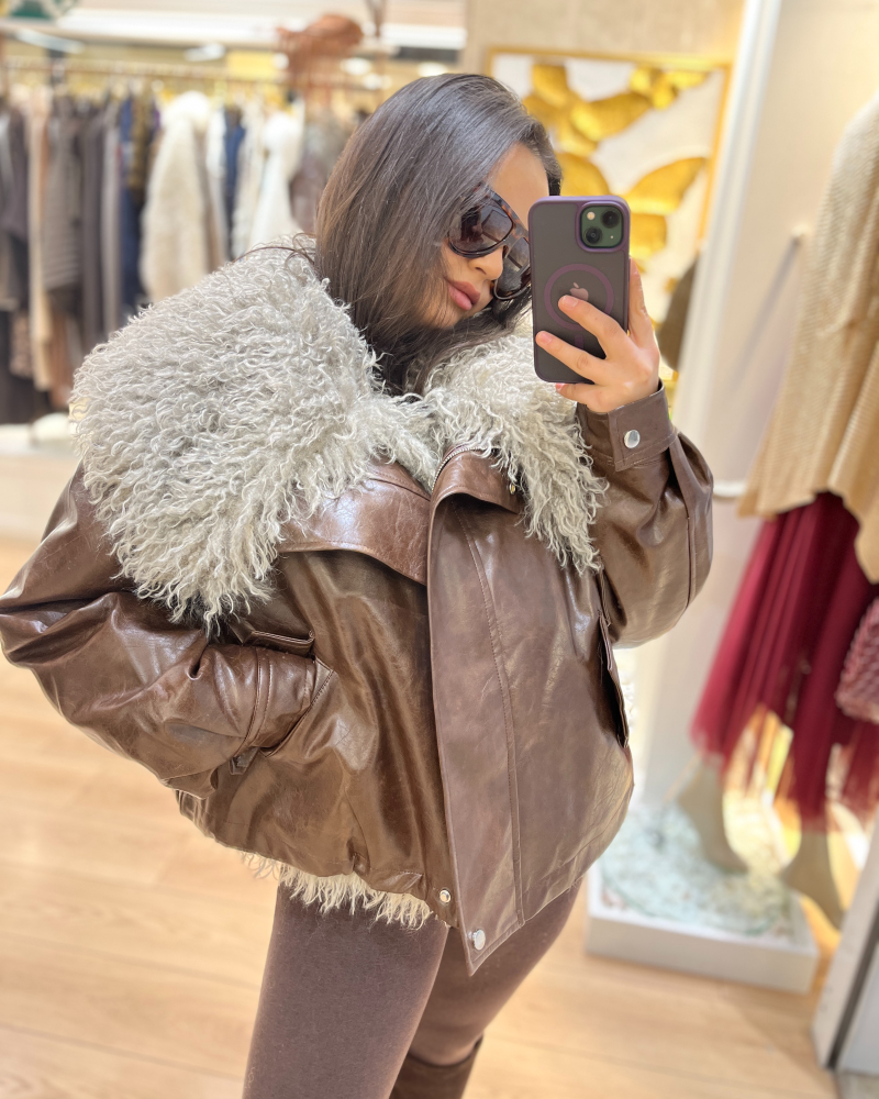 KÜRK YELEKLİ DERİ İTALYAN MONT