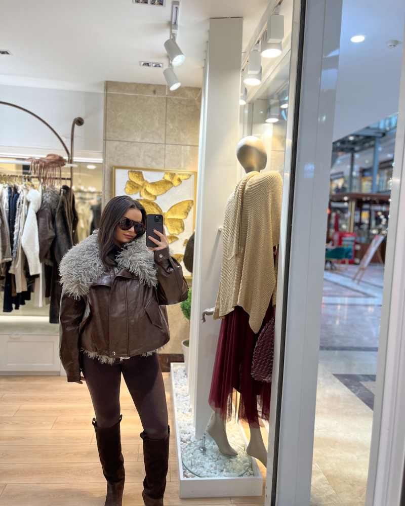 KÜRK YELEKLİ DERİ İTALYAN MONT