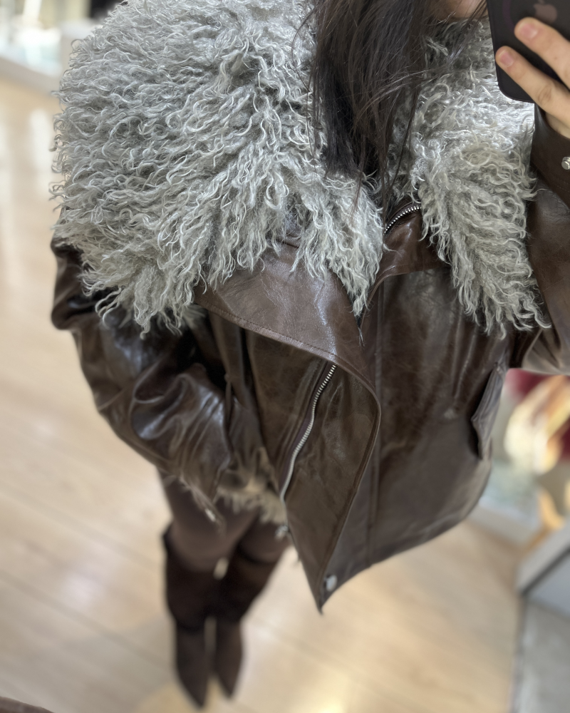 KÜRK YELEKLİ DERİ İTALYAN MONT