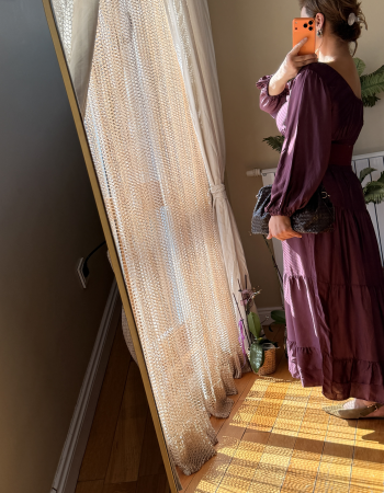 İTALY İPEK DOKULU SATEN ELBİSE MÜRDÜM