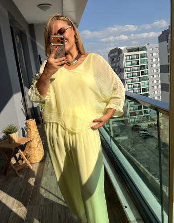 DANTE 2Lİ İPEK SET SARI