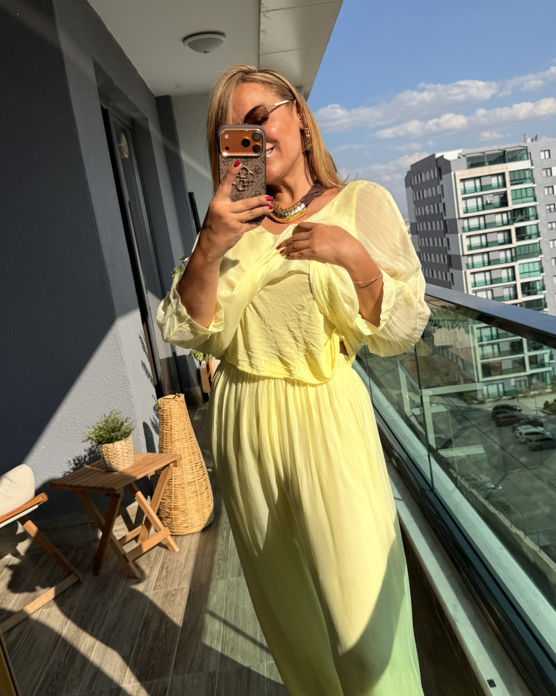 DANTE 2Lİ İPEK SET SARI
