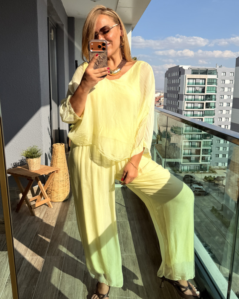 DANTE 2Lİ İPEK SET SARI