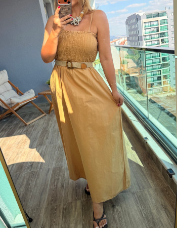 QUA İTHAL ELBİSE CAMEL QUA İTHAL ELBİSE CAMEL