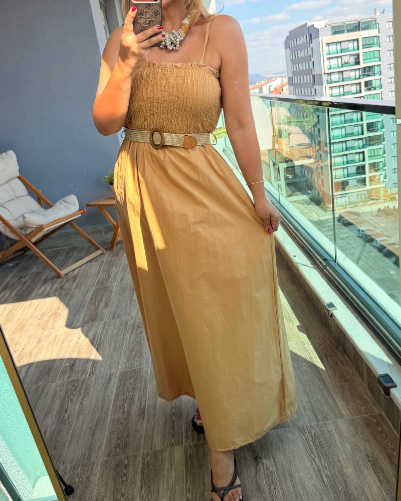 QUA İTHAL ELBİSE CAMEL QUA İTHAL ELBİSE CAMEL