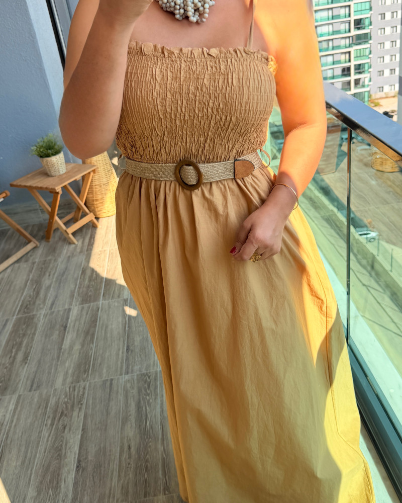 QUA İTHAL ELBİSE CAMEL QUA İTHAL ELBİSE CAMEL