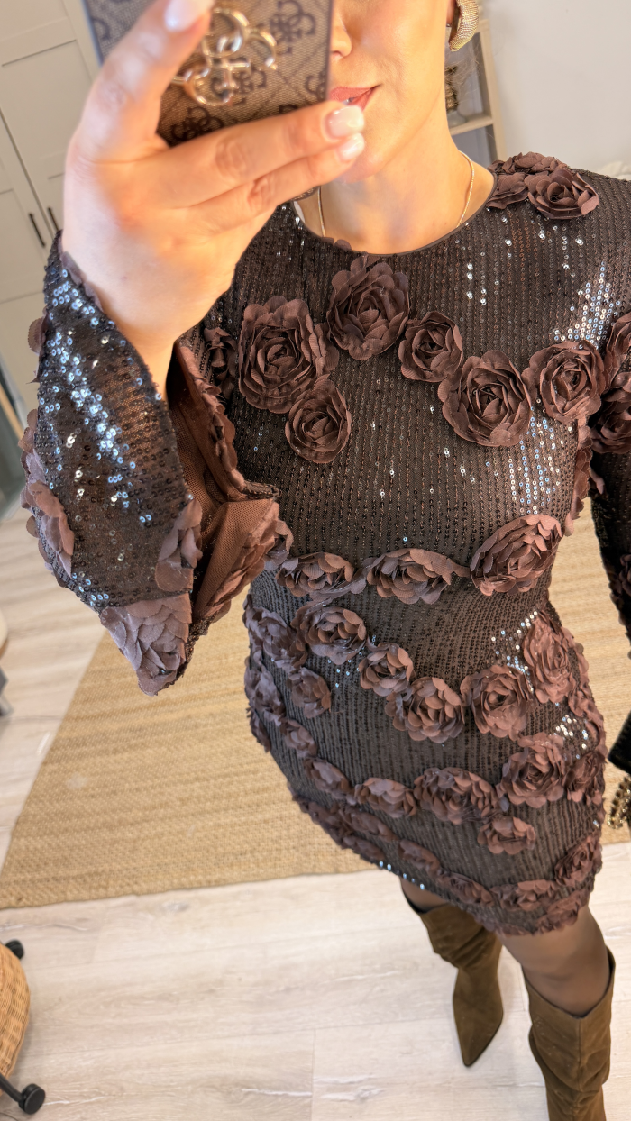 PARİS NİGHT ELBİSE KAHVERENGİ