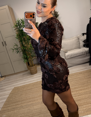 PARİS NİGHT ELBİSE KAHVERENGİ