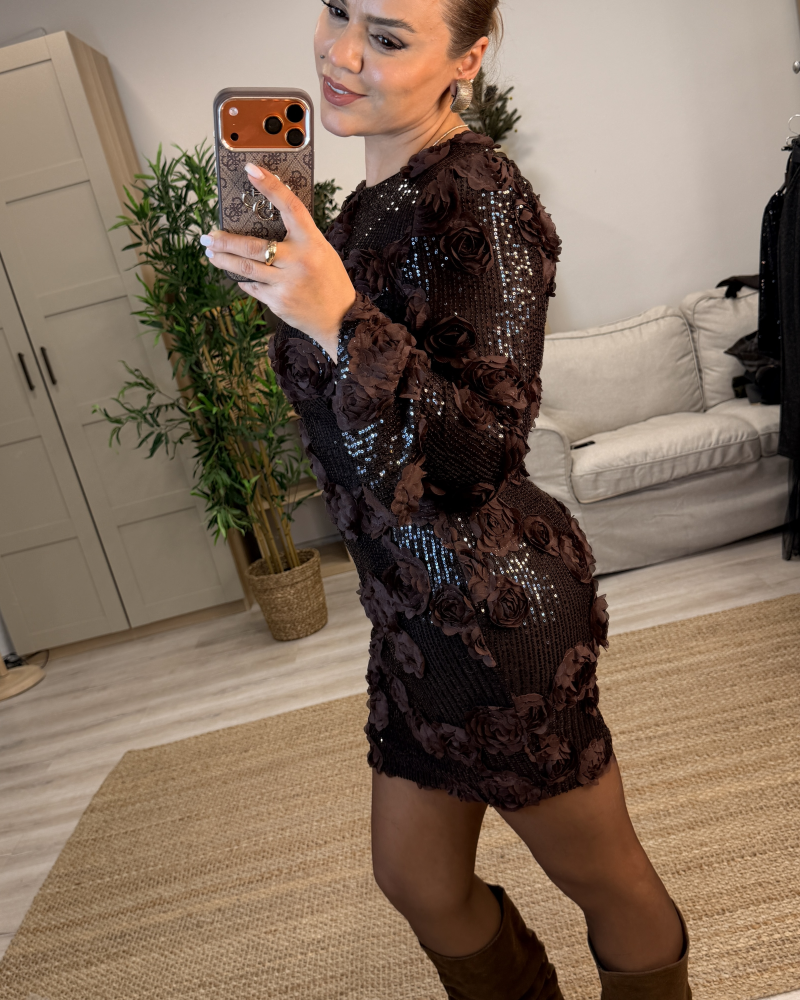 PARİS NİGHT ELBİSE KAHVERENGİ