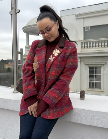 EKOSE RED BLAZER CEKET