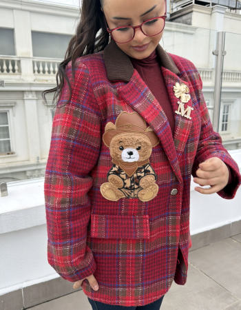 EKOSE RED BLAZER CEKET EKOSE RED BLAZER CEKET