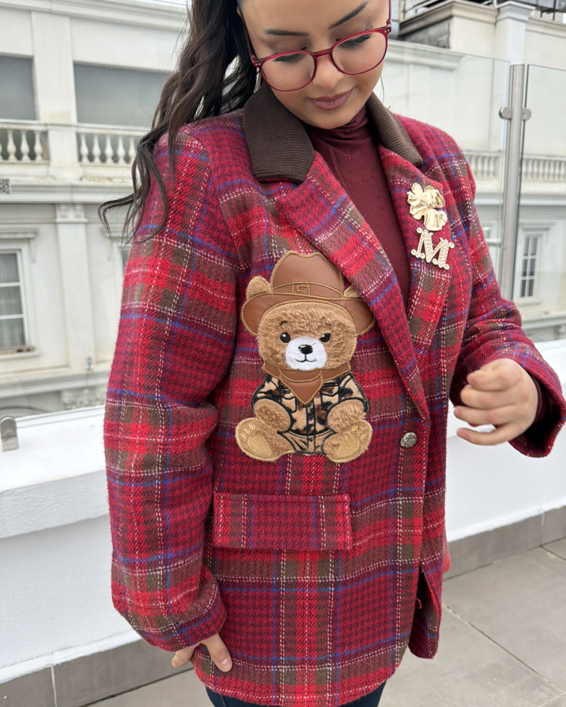 EKOSE RED BLAZER CEKET EKOSE RED BLAZER CEKET