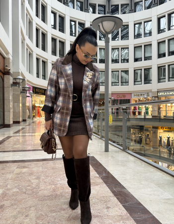 EKOSE BLAZER BLUE BROWN