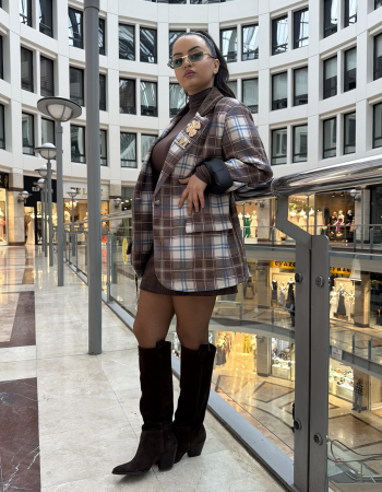 EKOSE BLAZER BLUE BROWN