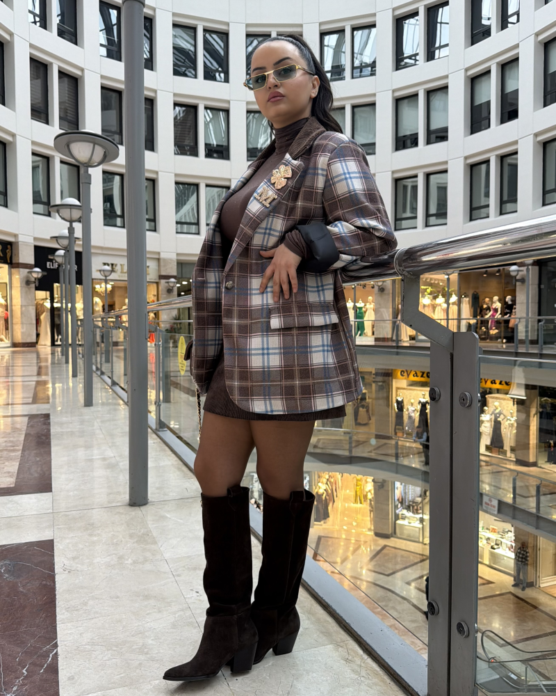 EKOSE BLAZER BLUE BROWN