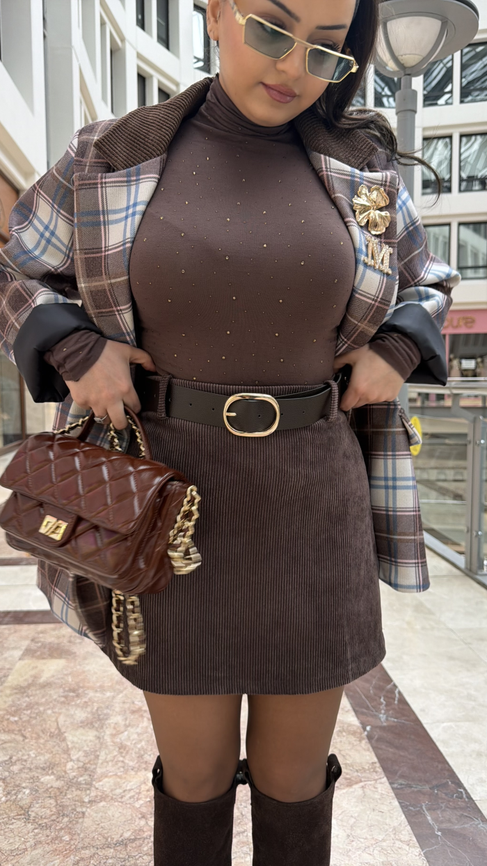 FİTİLLİ KADİFE İNCE DOKU ETEK