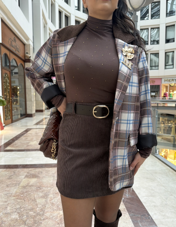 FİTİLLİ KADİFE İNCE DOKU ETEK