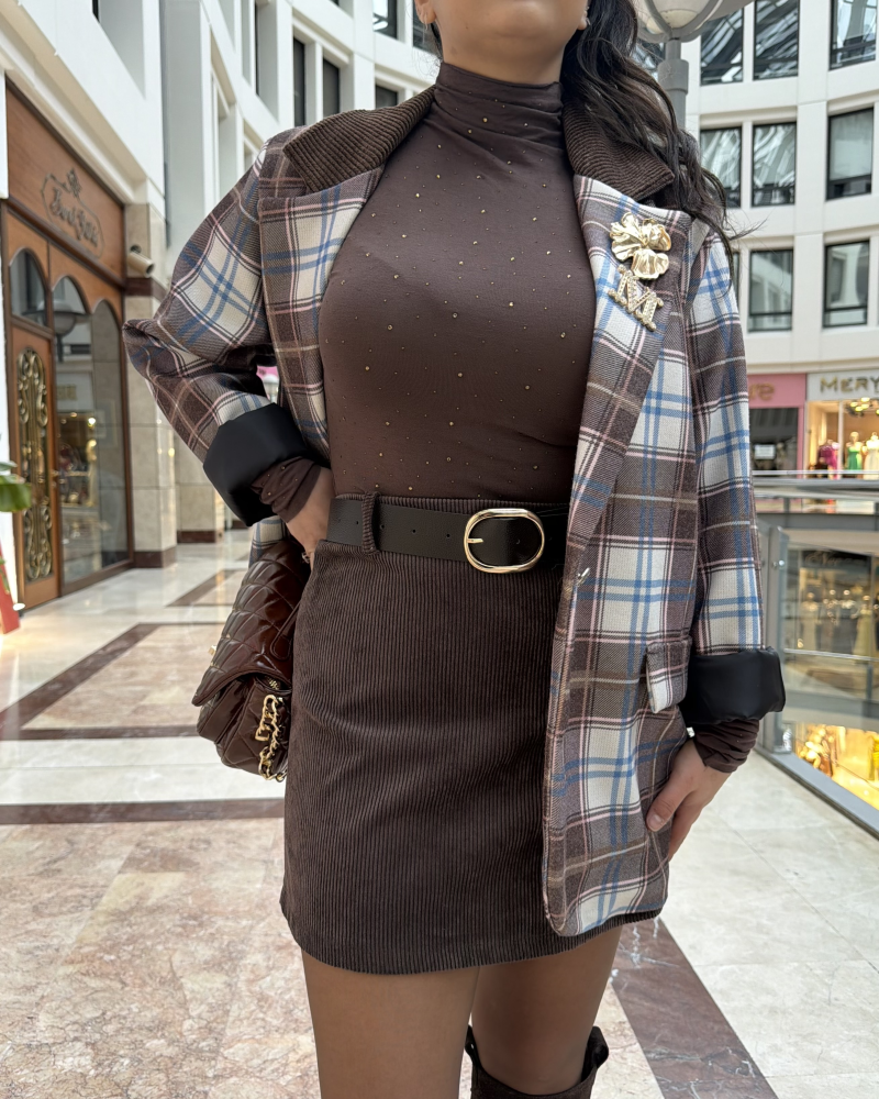 FİTİLLİ KADİFE İNCE DOKU ETEK