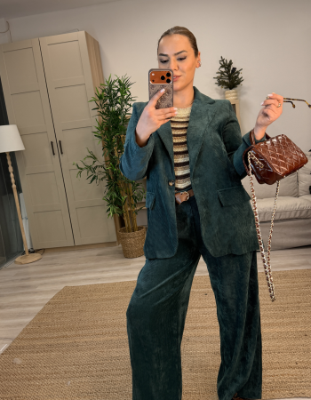 KADİFE İTALYAN TAKIM ZÜMRÜT