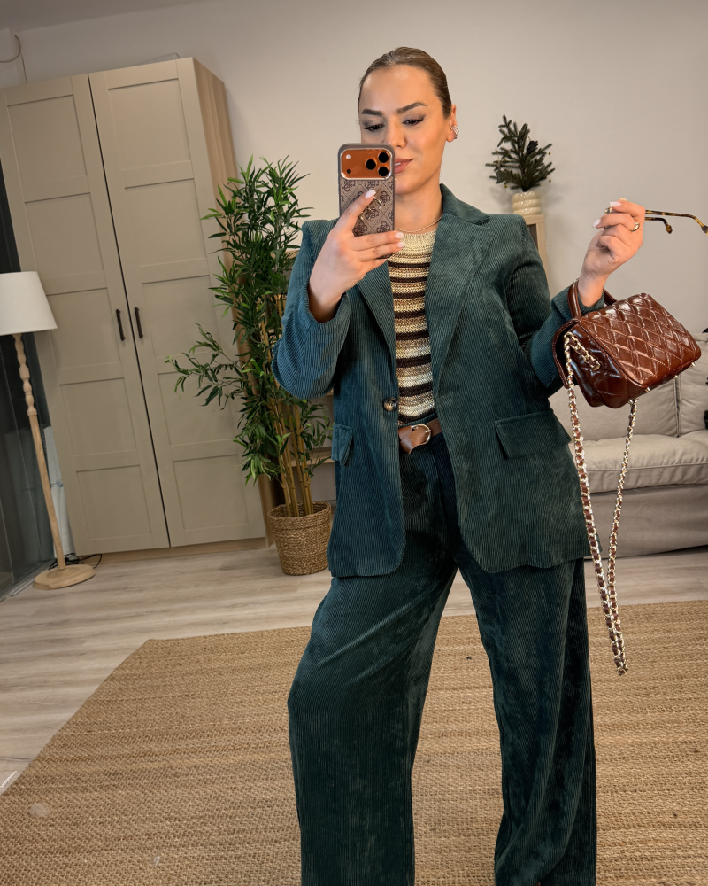 KADİFE İTALYAN TAKIM ZÜMRÜT