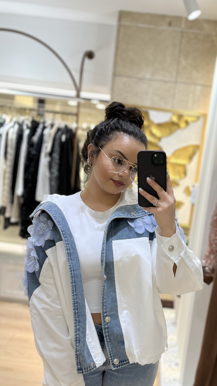 İTALY JEAN ÇİÇEKLİ CEKET