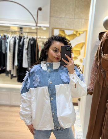 İTALY JEAN ÇİÇEKLİ CEKET