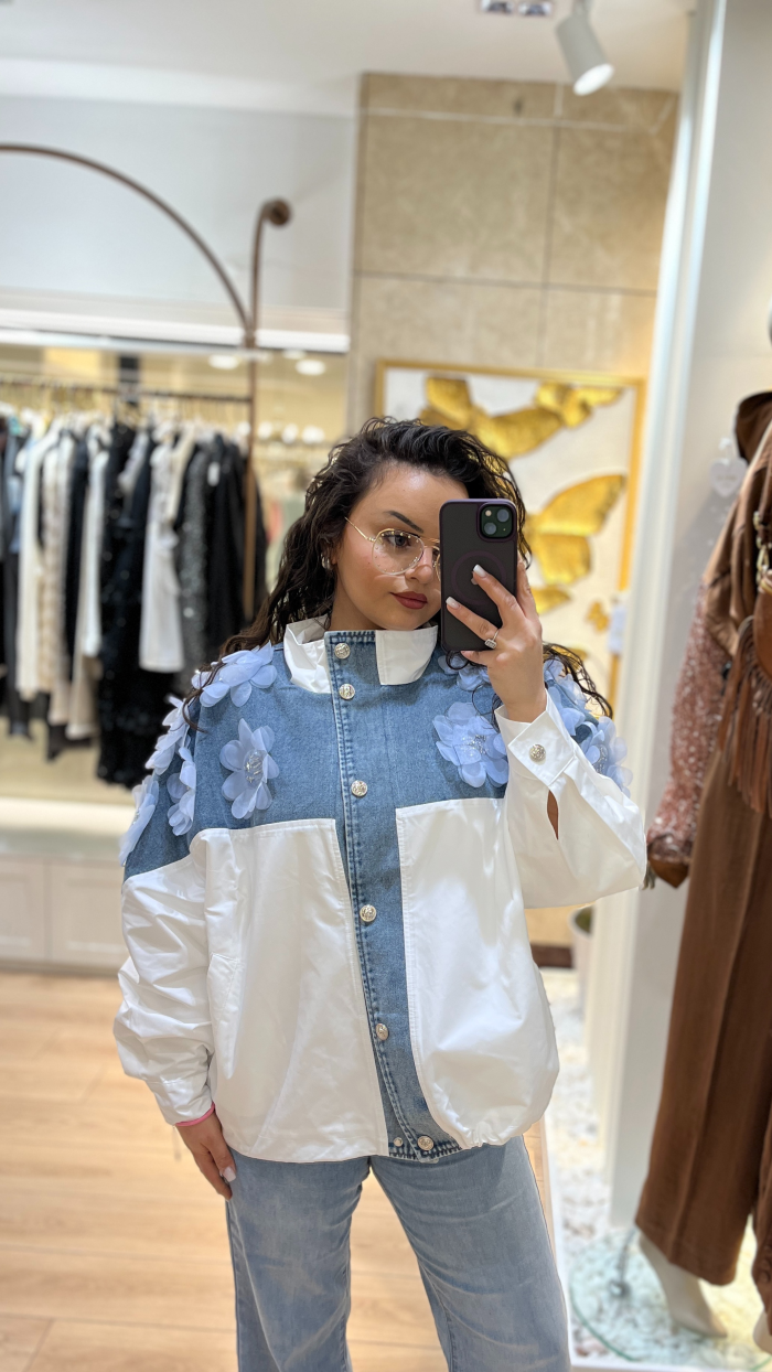 İTALY JEAN ÇİÇEKLİ CEKET