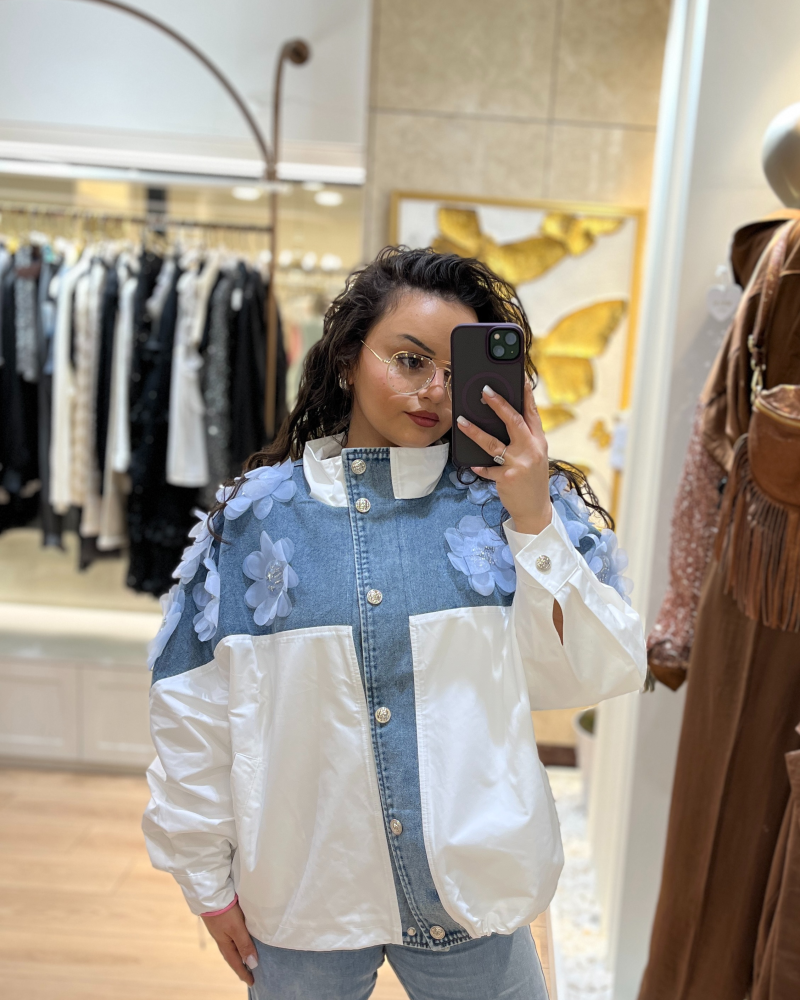 İTALY JEAN ÇİÇEKLİ CEKET