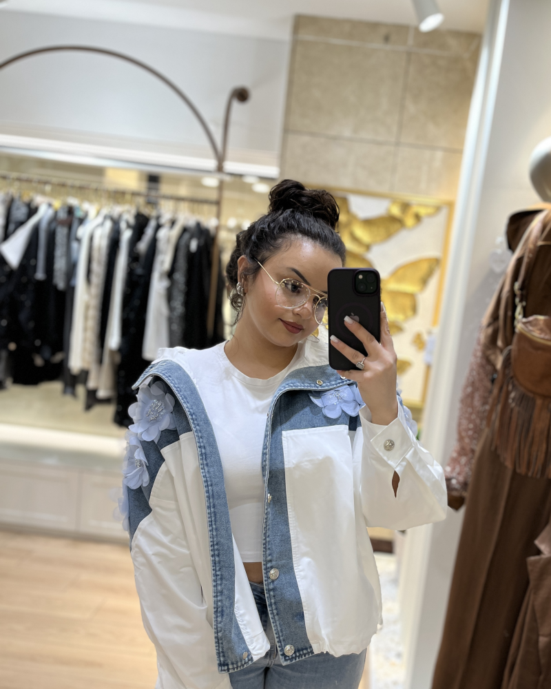 İTALY JEAN ÇİÇEKLİ CEKET