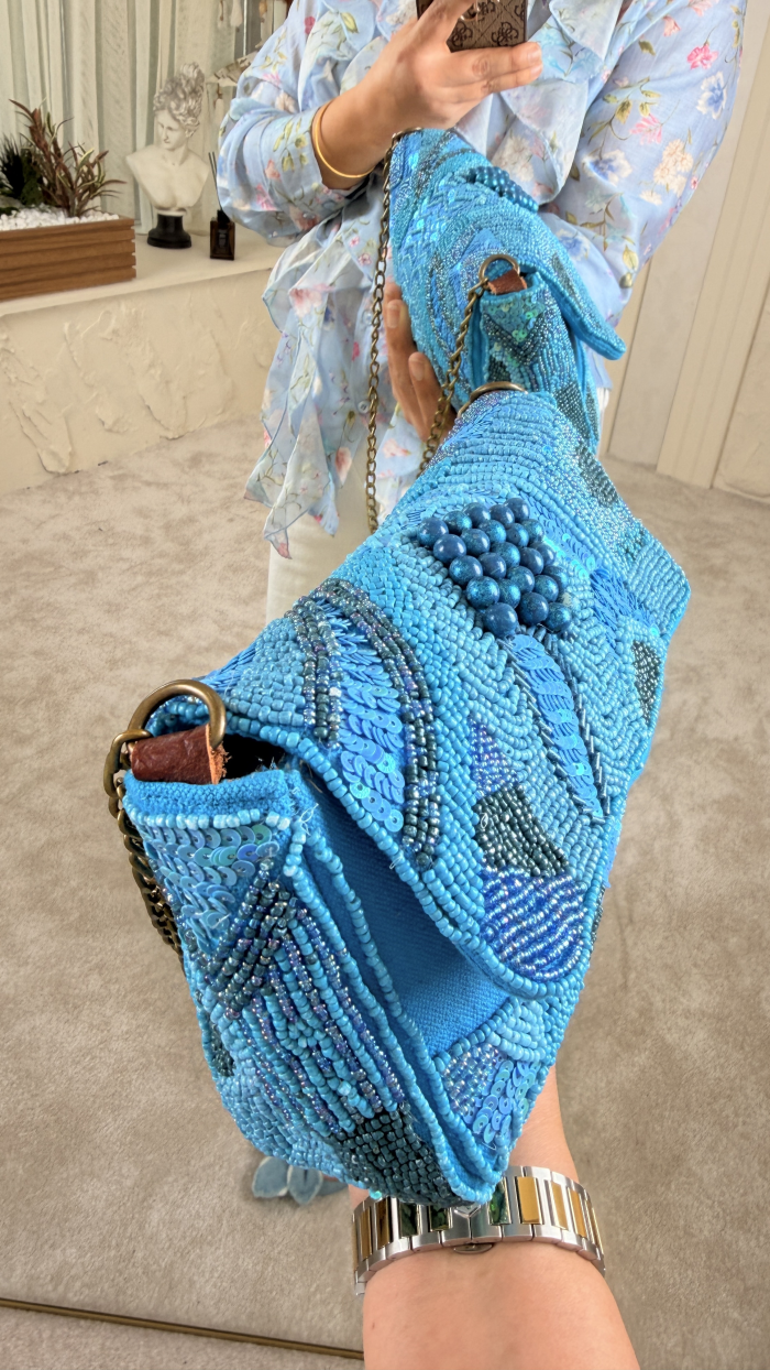 PARİS TASARIM ÇANTA MAVİ