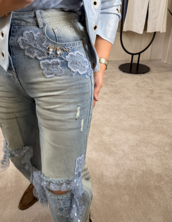 DANTEL TASARIM JEAN BLUE