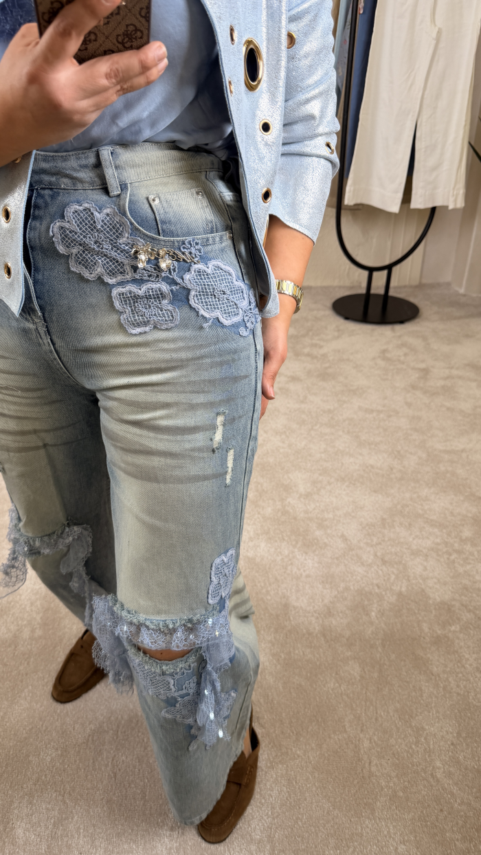 DANTEL TASARIM JEAN BLUE