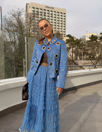 İTALYAN TÜTÜ ETEK İNDİGO