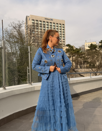 İTALYAN TÜTÜ ETEK İNDİGO