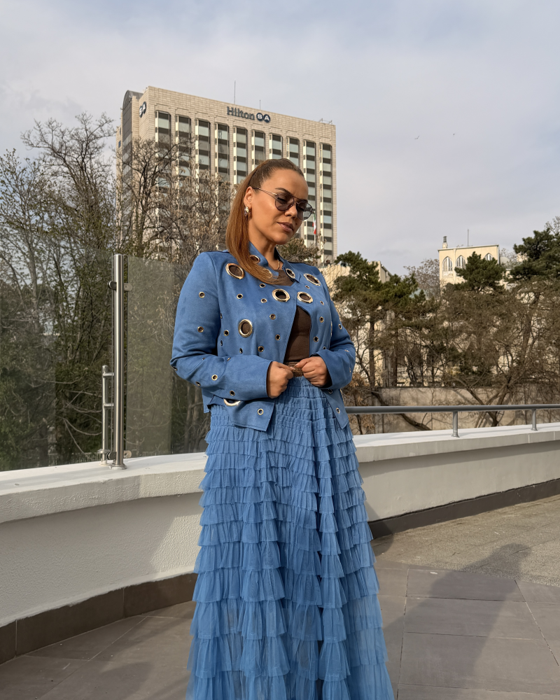 İTALYAN TÜTÜ ETEK İNDİGO