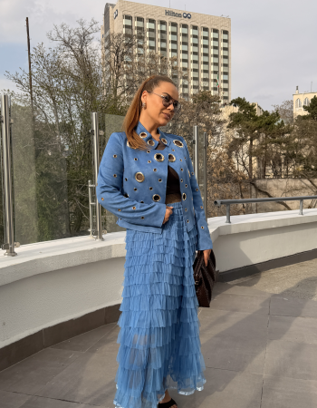 İTALYAN TÜTÜ ETEK İNDİGO