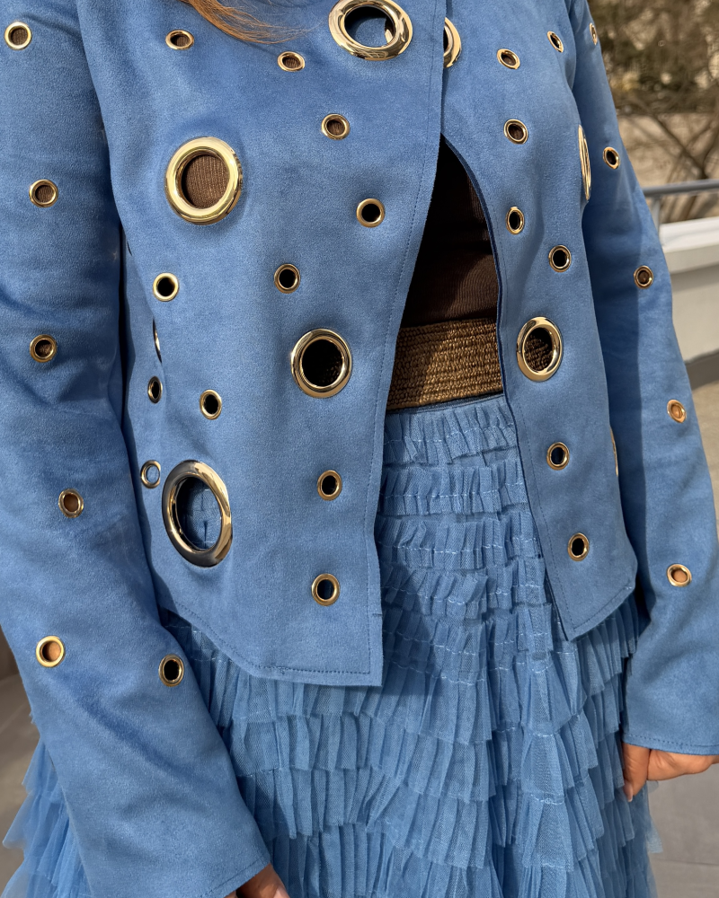 İTALYAN KUŞGÖZÜ CEKET İNDİGO