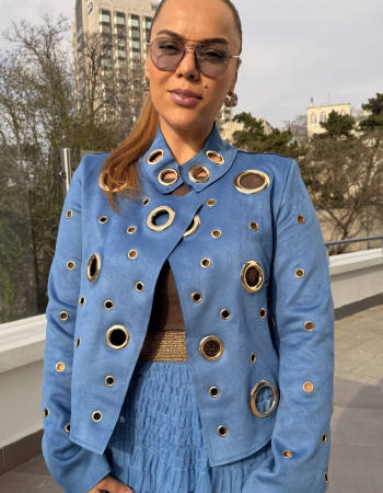 İTALYAN KUŞGÖZÜ CEKET İNDİGO