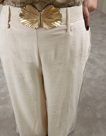 KETEN PANTOLON BEİGE