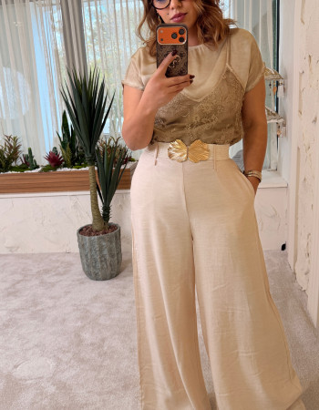 KETEN PANTOLON BEİGE
