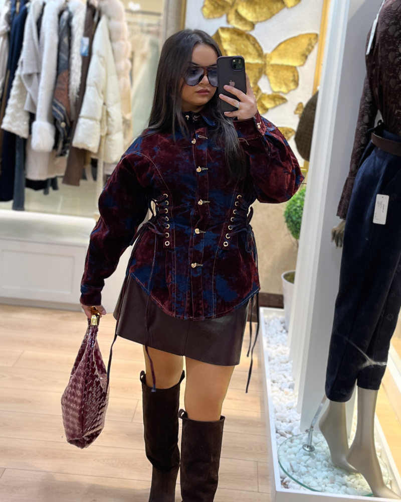 İTALYAN DOKULU BORDO GÖMLEK