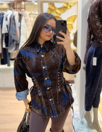 İTALYAN DOKULU KAHVE GÖMLEK