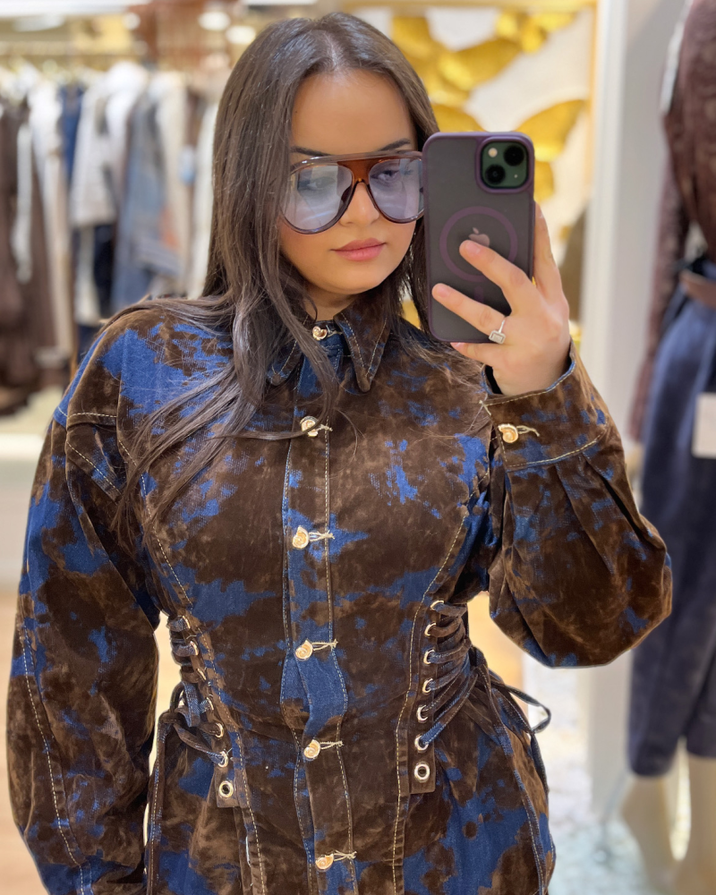 İTALYAN DOKULU KAHVE GÖMLEK