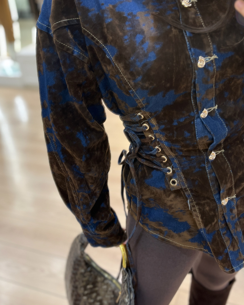 İTALYAN DOKULU KAHVE GÖMLEK